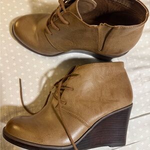 Torrid Tan Wedge Ankle Shoes
